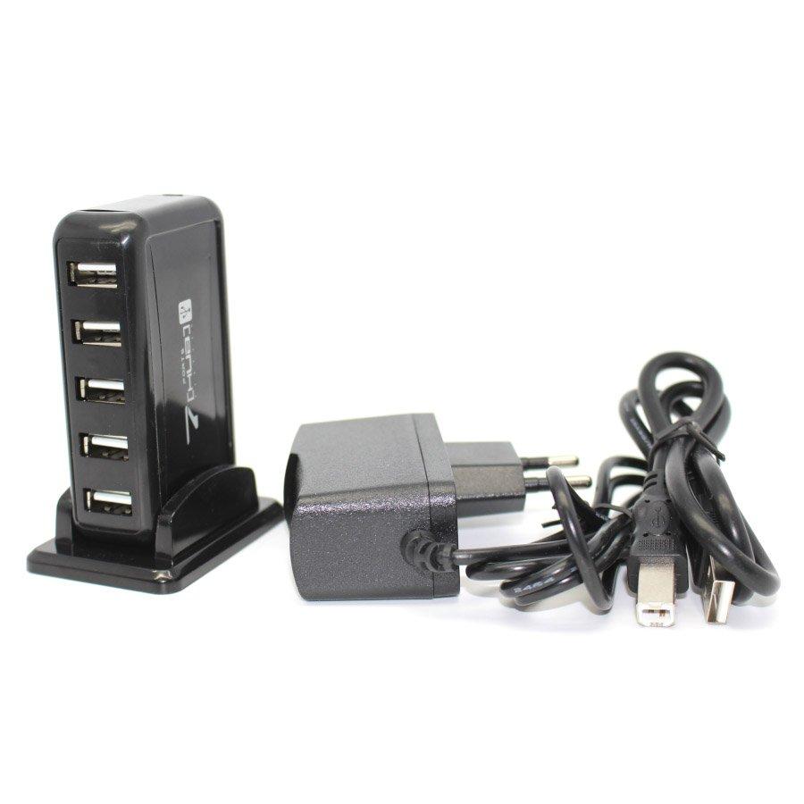 מפצל 7 PORT USB 2.0 אקטיבי כולל חיבור מתח