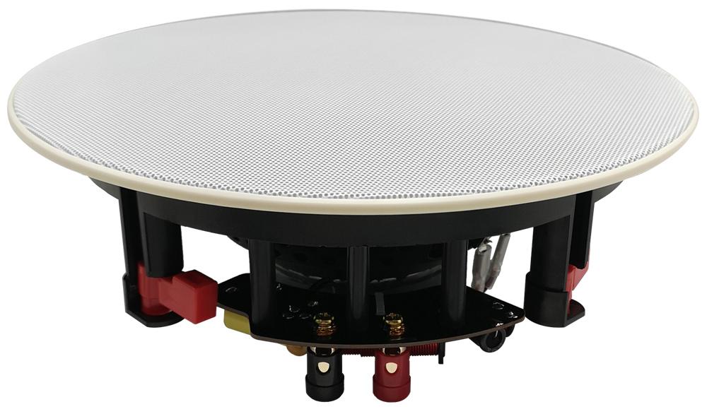 רמקול 5.25' שקוע 8 Ohms, גריל מגנטי כפול (שחור ולבן), 110W